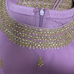 Mirror Work Gold Embroidery Salwar Suit