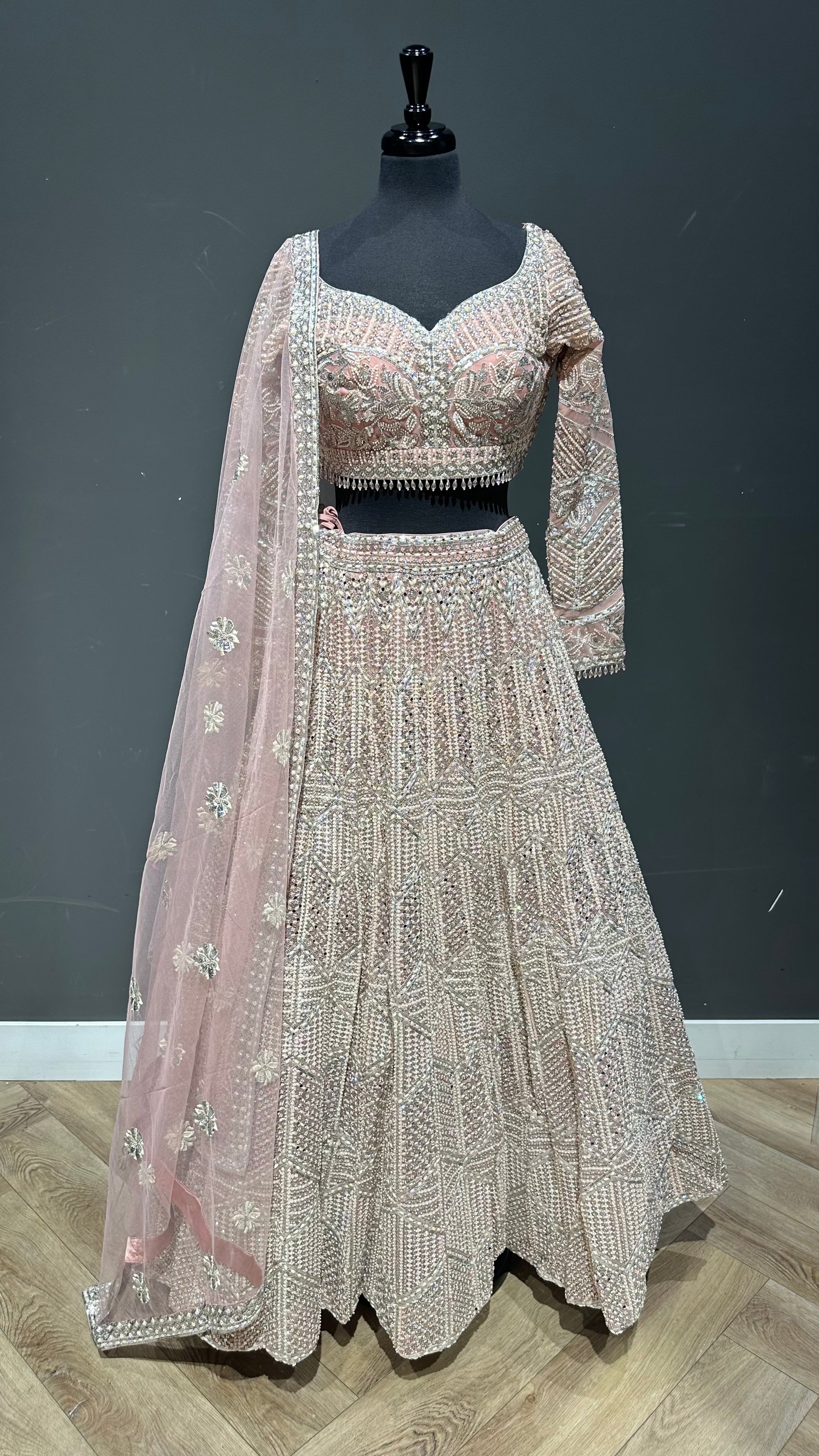 Mesmerizing Rhine Stones Lehenga