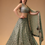 Lehnga Paired with Exotic Blouse