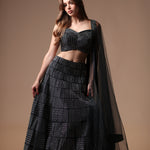 Monotone Onyx Lehenga