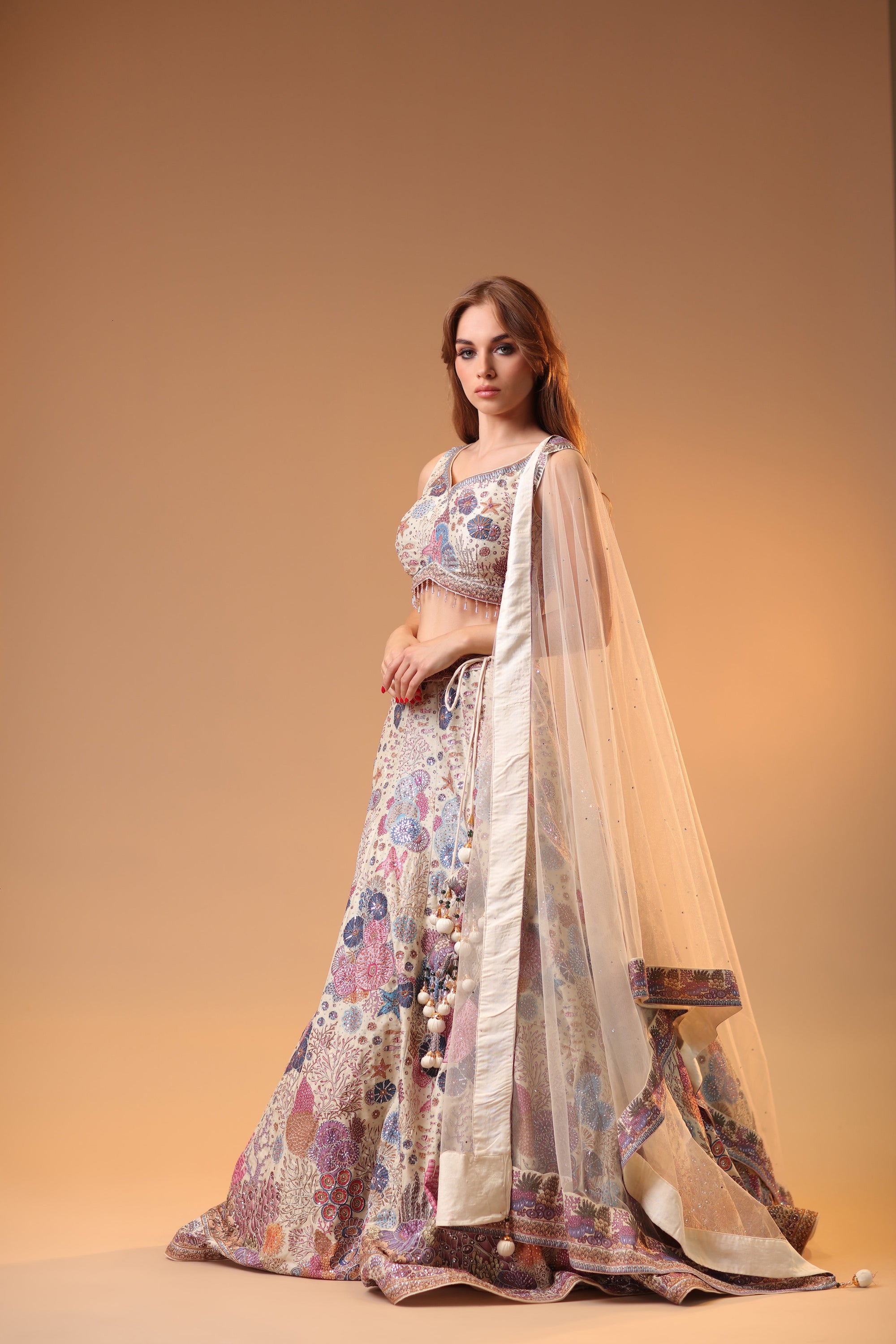 Paradise Embellished Lehenga with Croptop