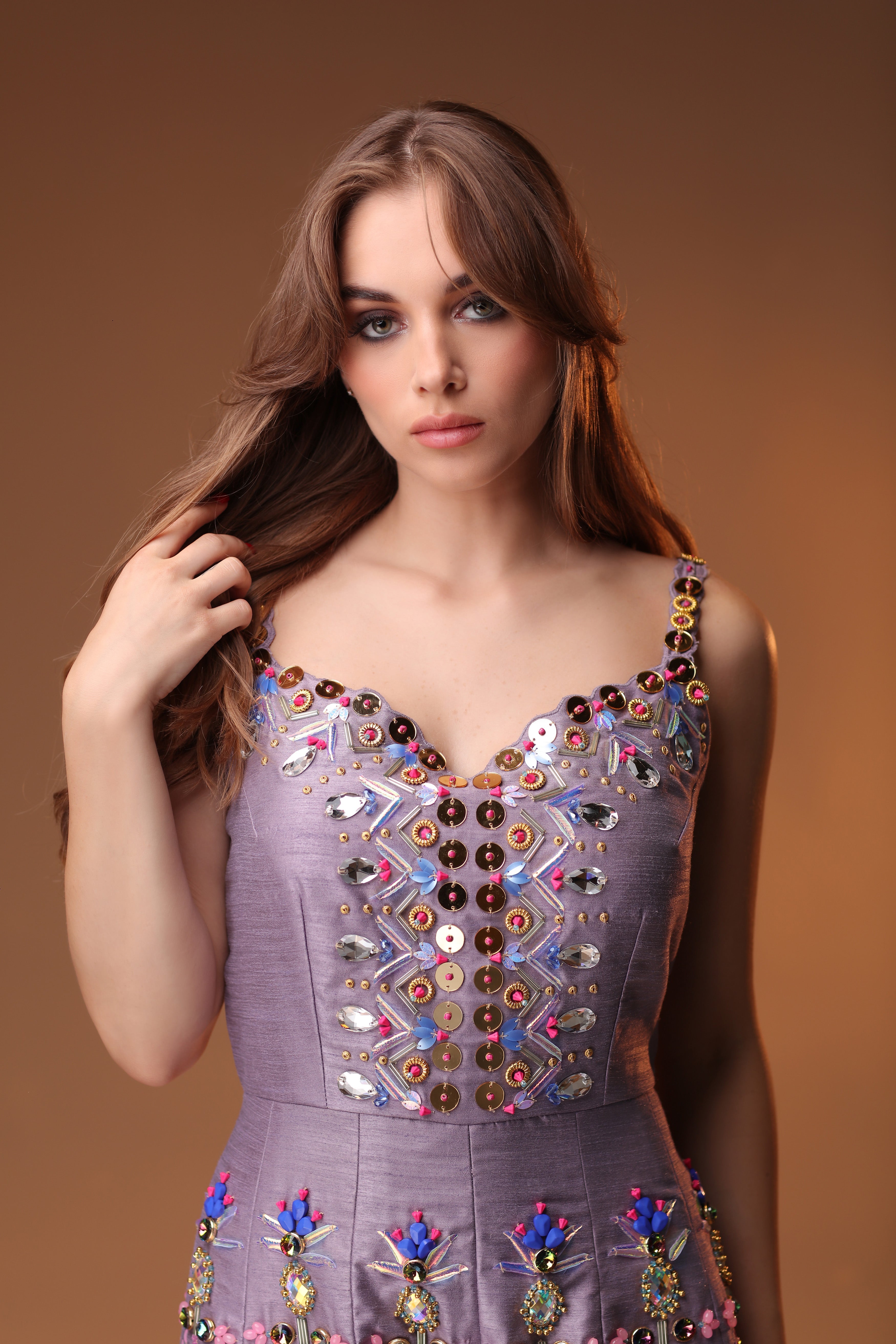 Romantic Lavender Maxi Dress
