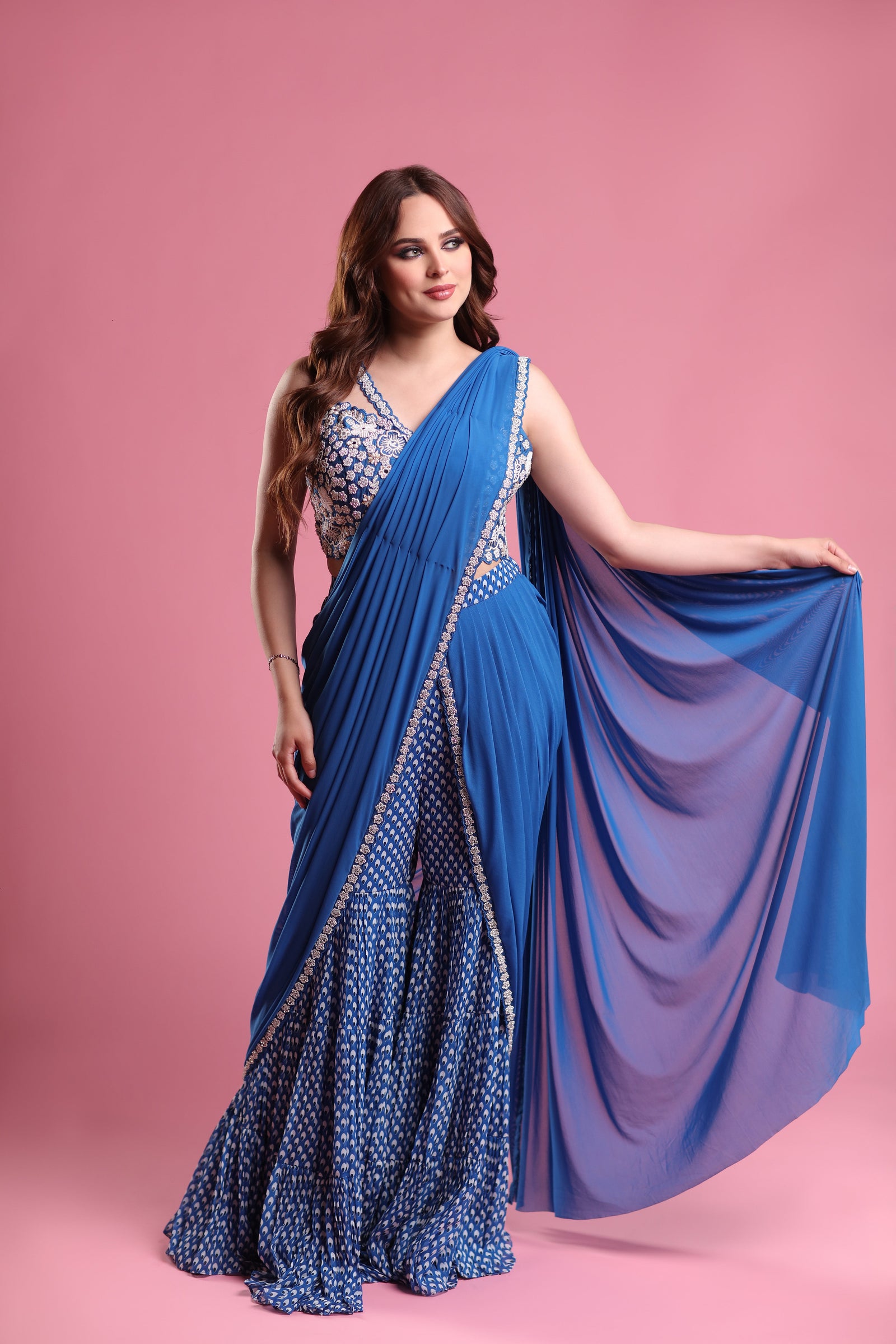 Buy Onion Sarees for Women by NAVLIK Online