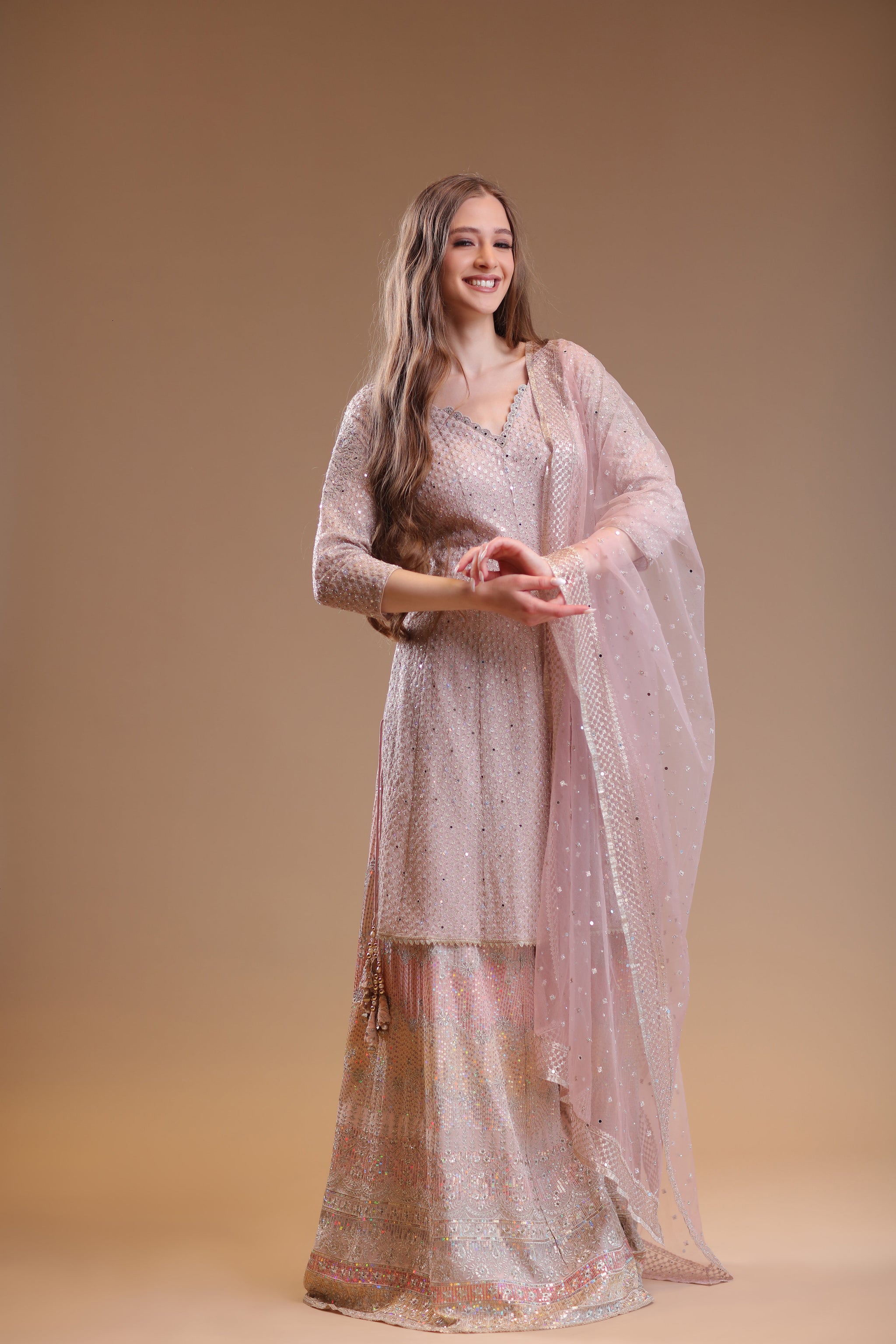 Sublime Embellished sharara suit