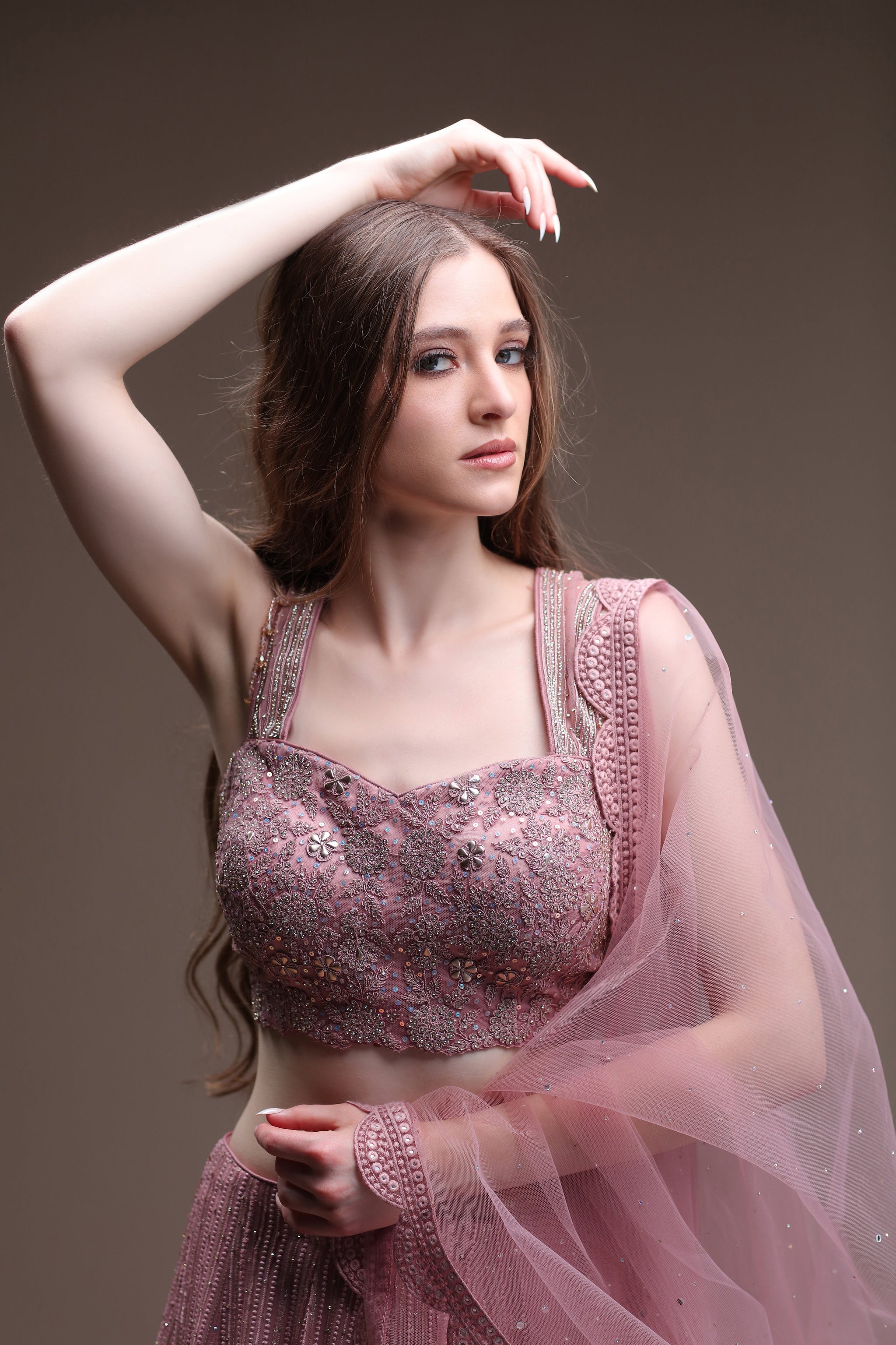 Elite Pastel Rose Lehenga