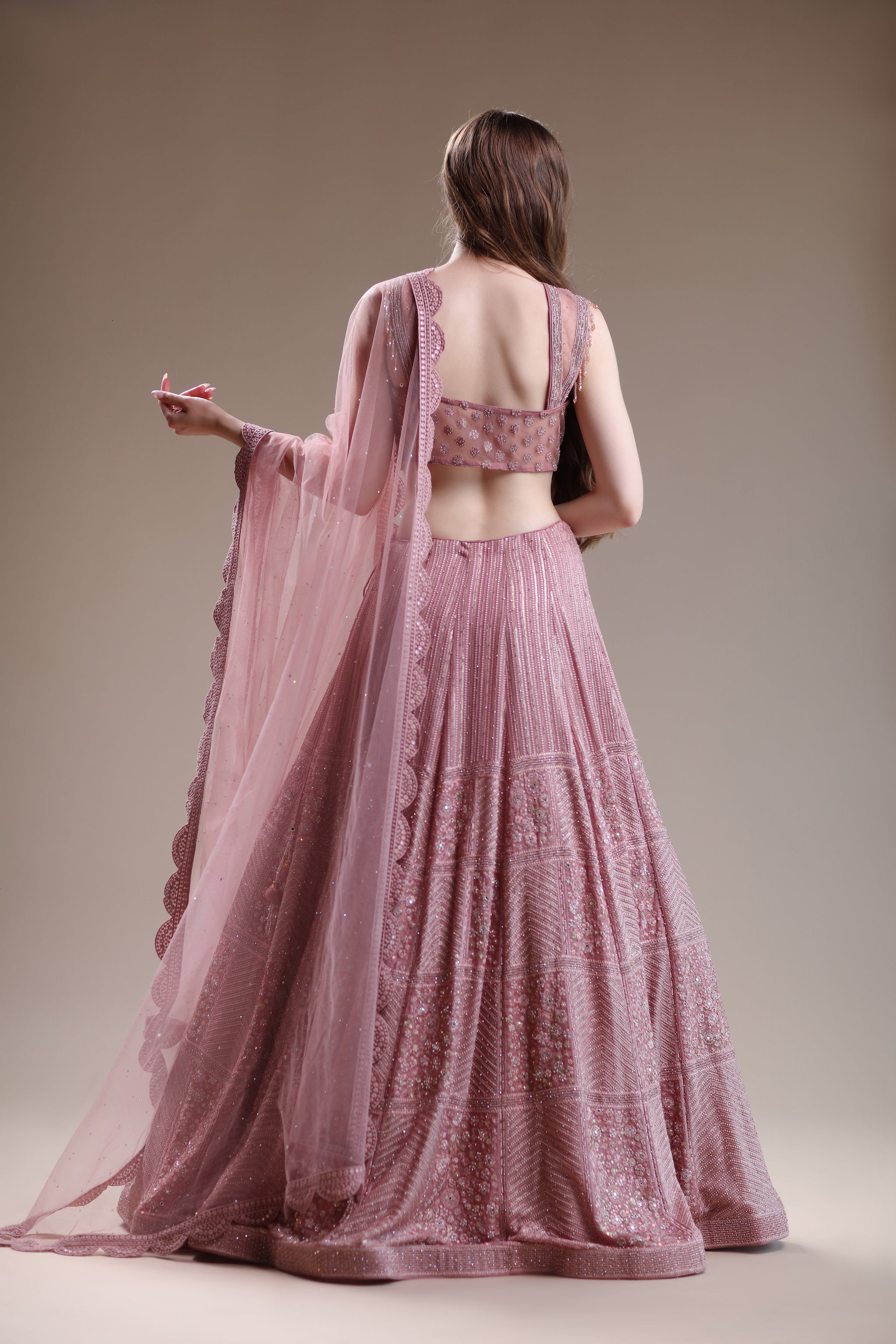 Elite Pastel Rose Lehenga