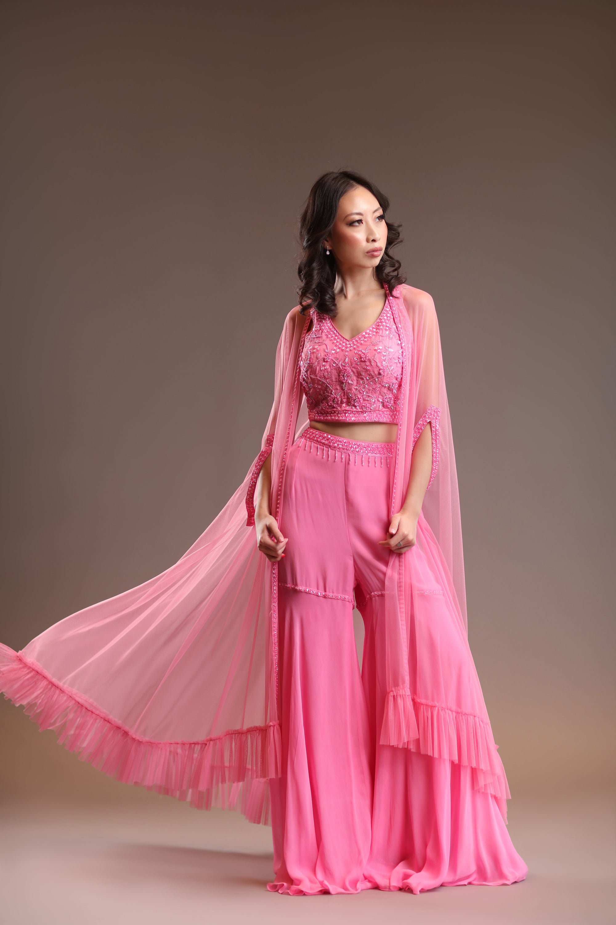 Elegant Crop Top With Gharara