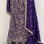 Dabka Work Banarsi Bottom Sharara Suit