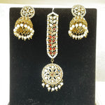 Mirror Work Jhumki Tikka Set