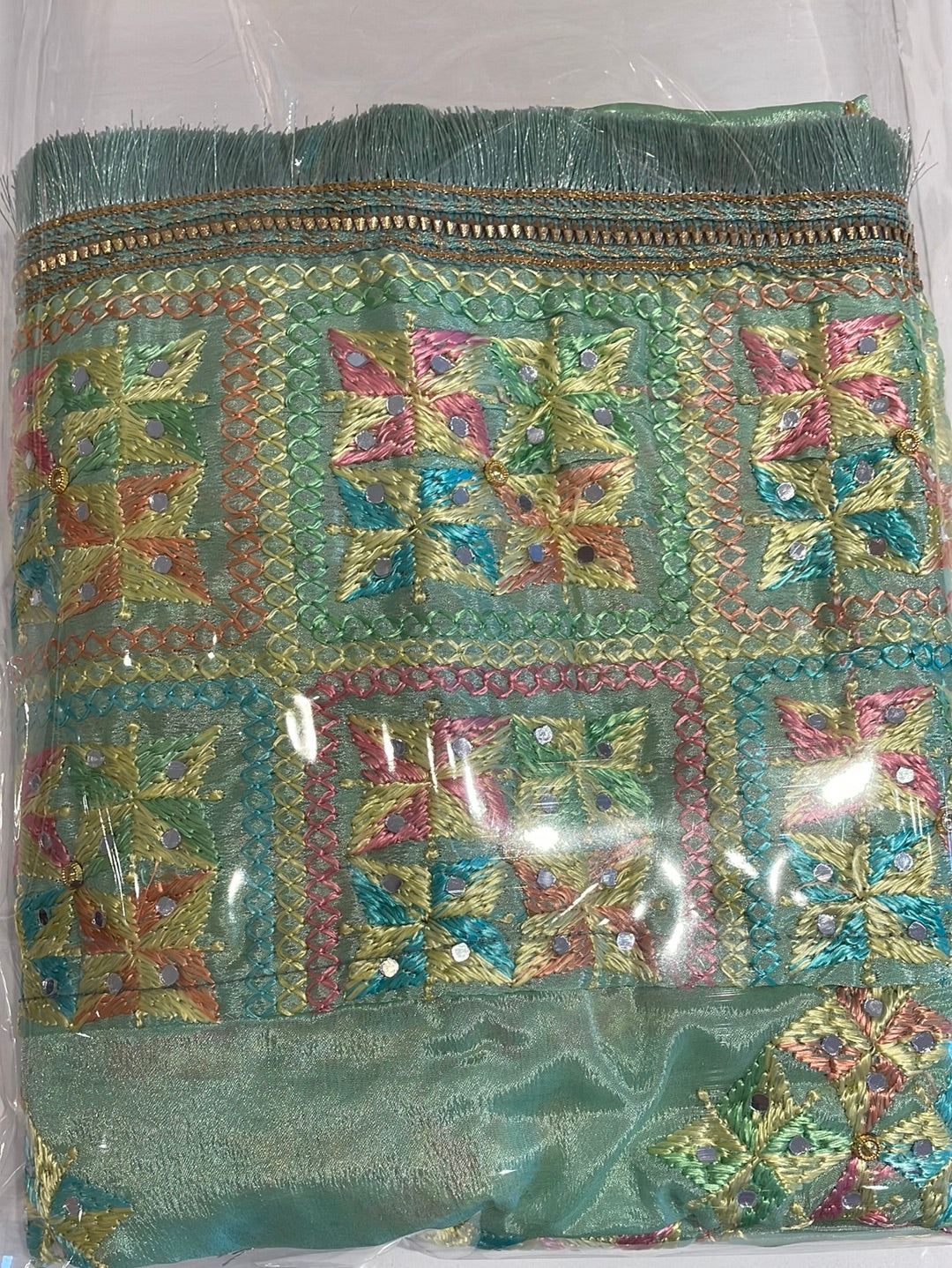 Multi Colour Chinnon Phulkari Dupattas