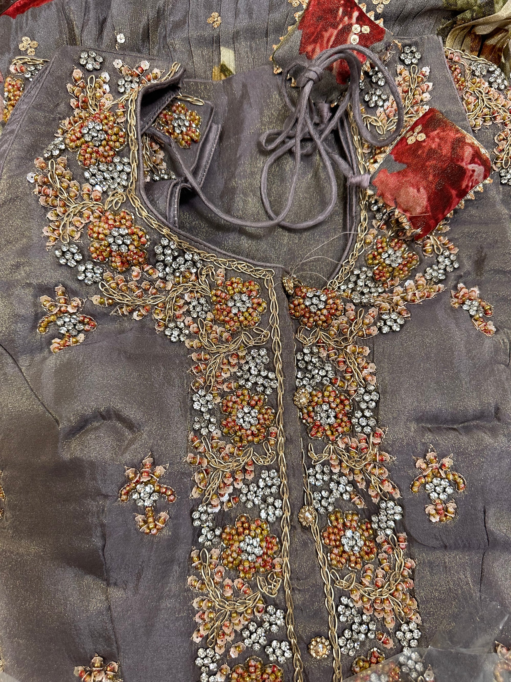 Motifs Embellished Shirt with Printed Sharara