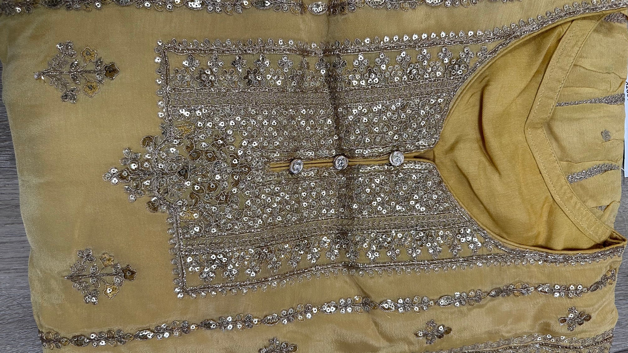 Gold Emb Gharara Suit