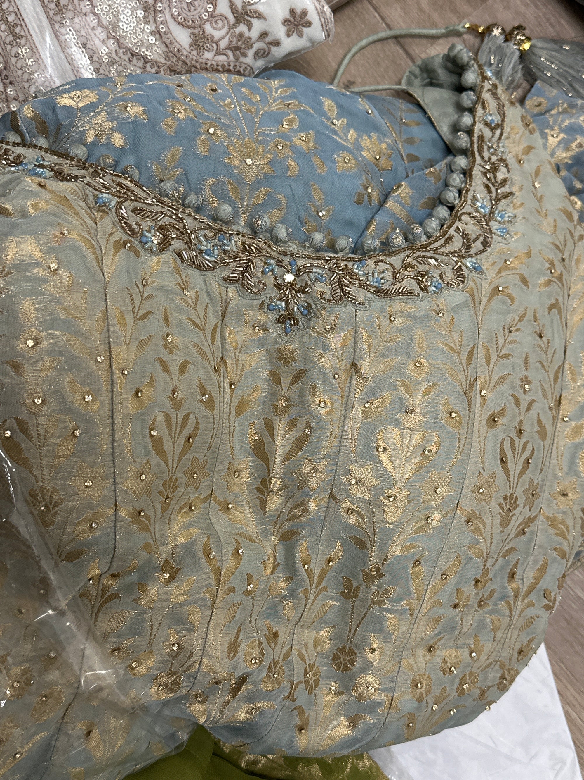 Beautiful Banarasi Anarkali with Plazzo