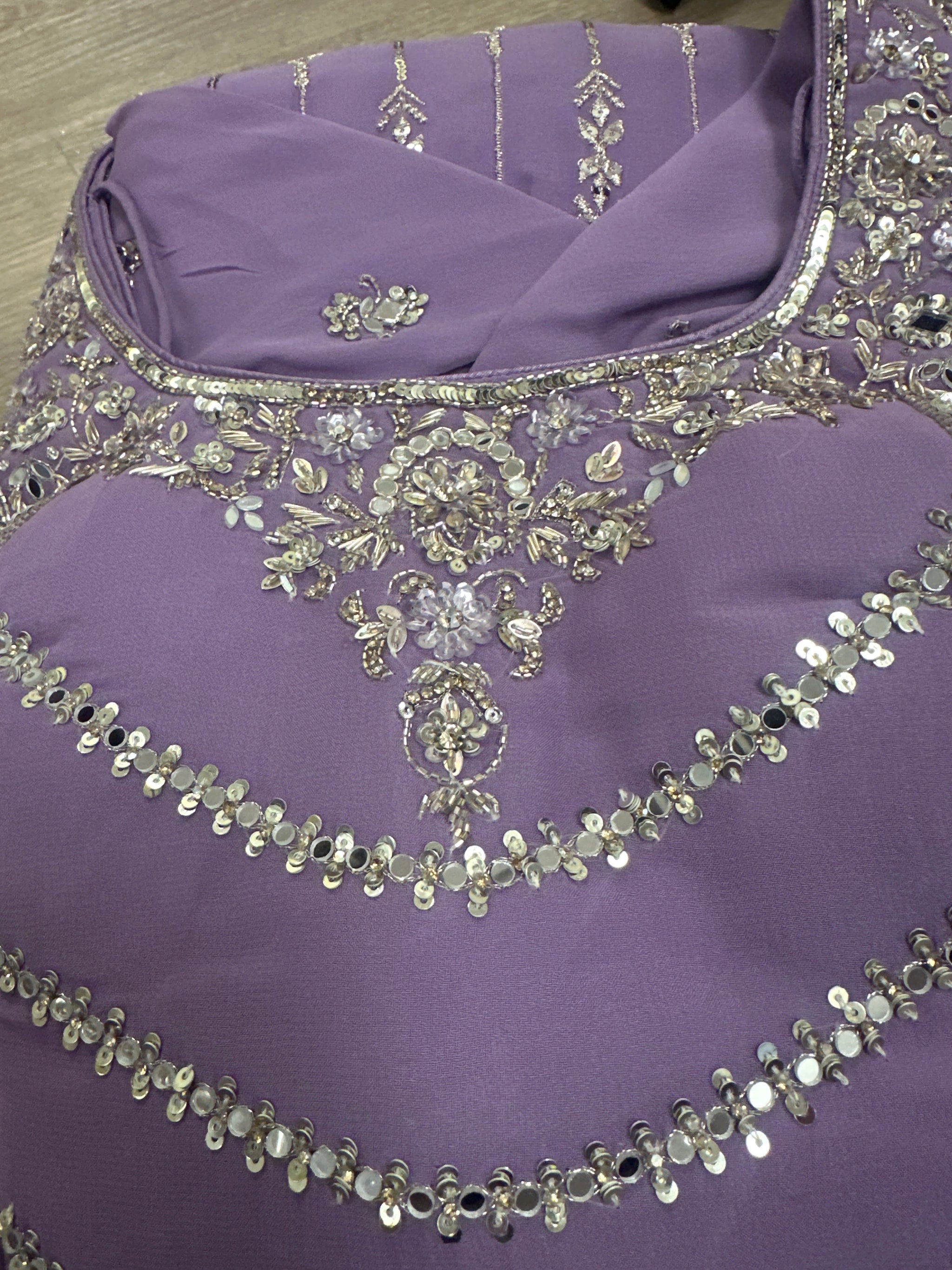 Beautiful Mirror Work Gharara Suit