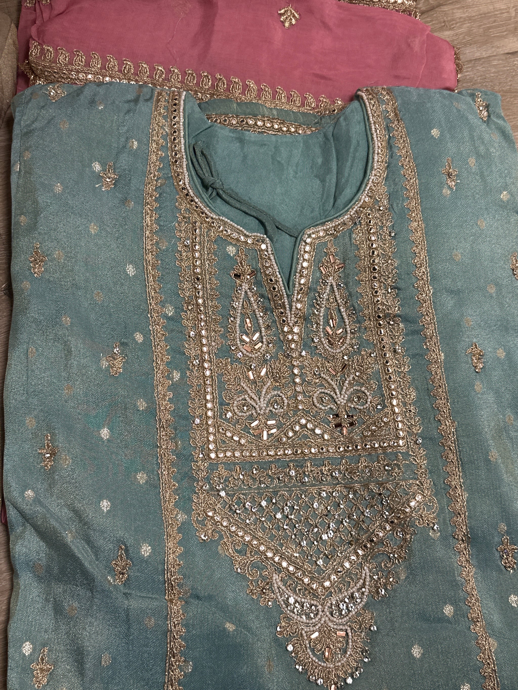 Shimmer Fabric Sharara Suit