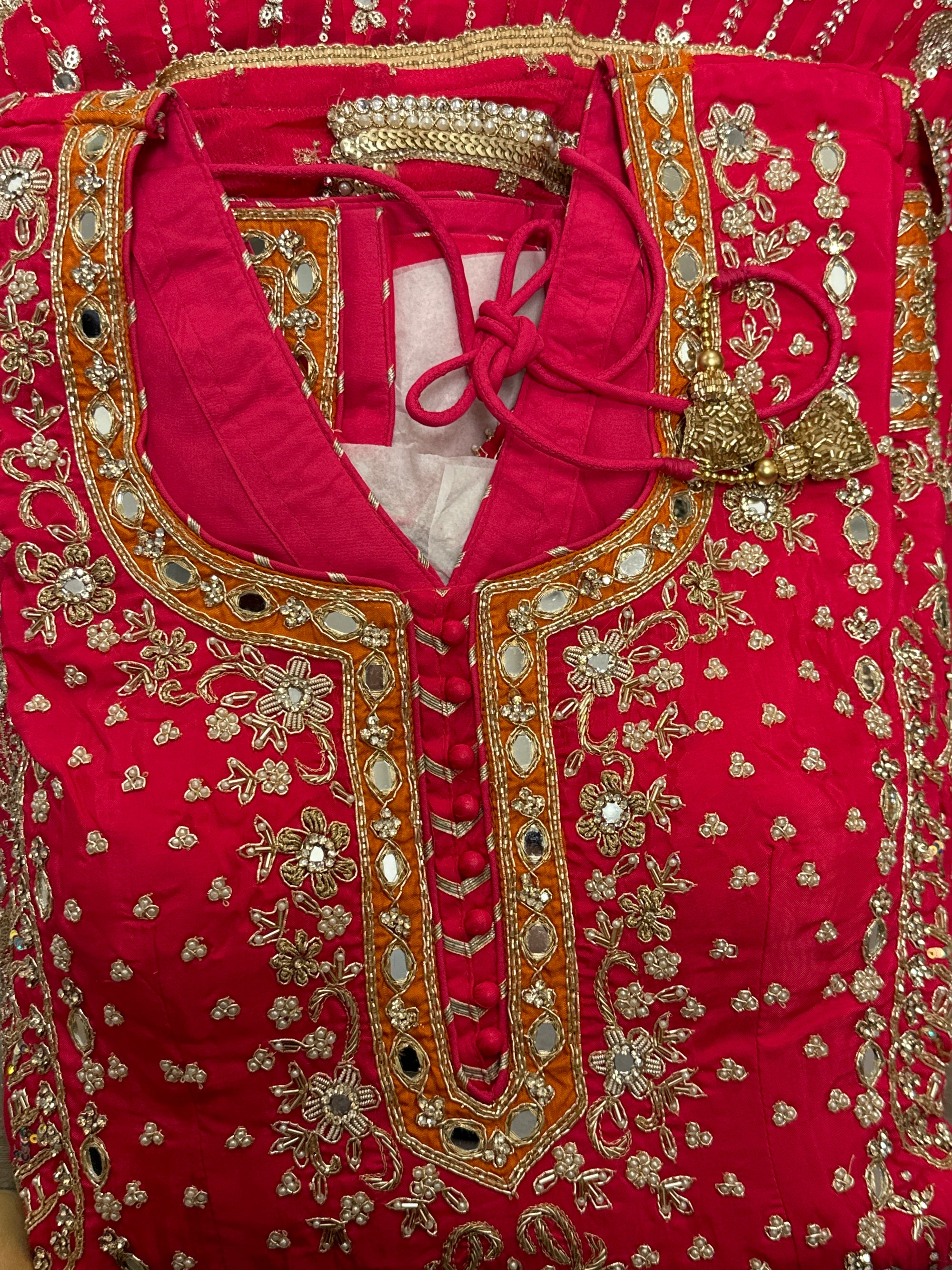 Terrific Mirror Gharara Suit