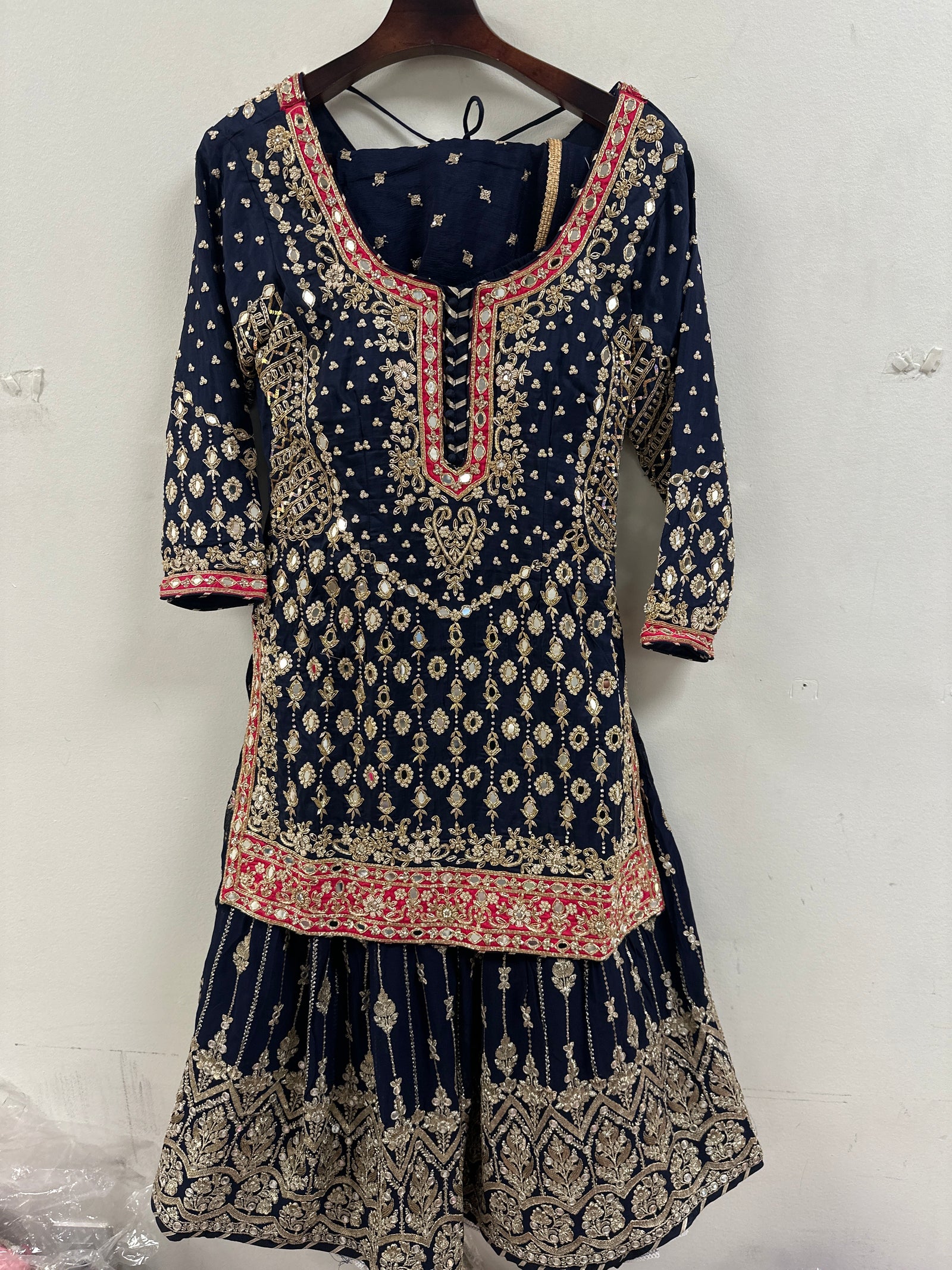 Terrific Mirror Gharara Suit