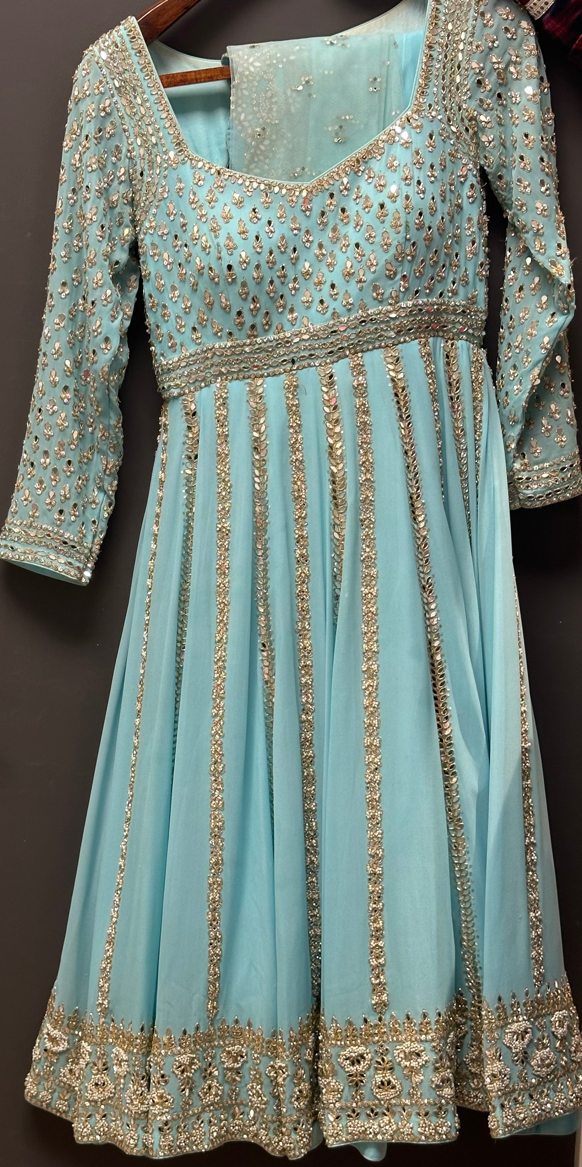 Mirror Work Anarkali Suit