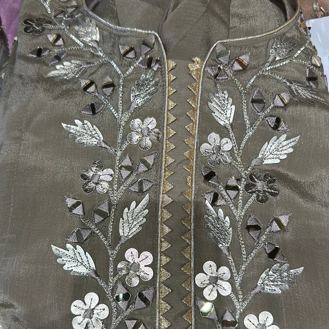 Anarkali Suit with Mirror Work