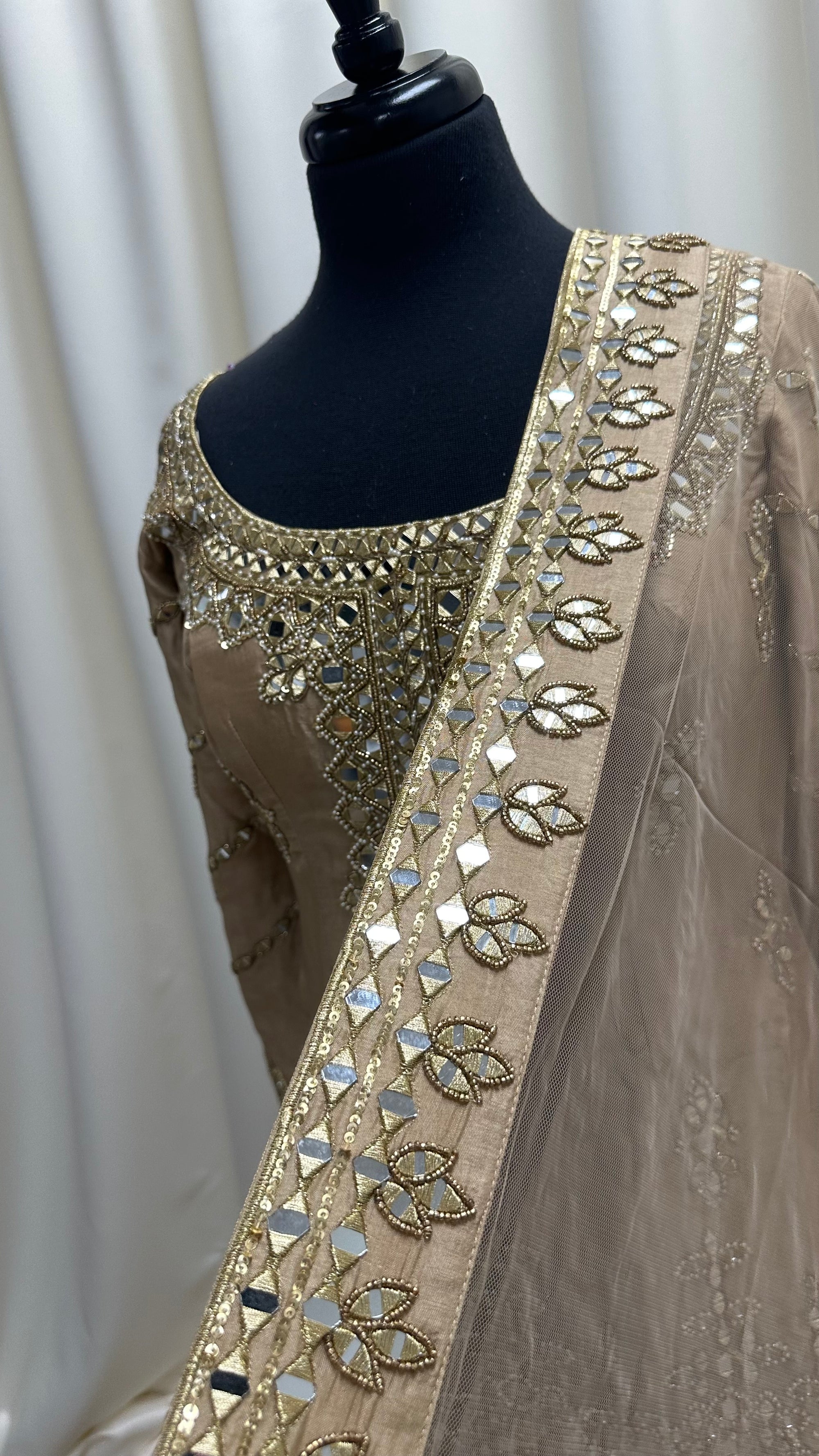 Stunning Sharara Suit with Mirror work