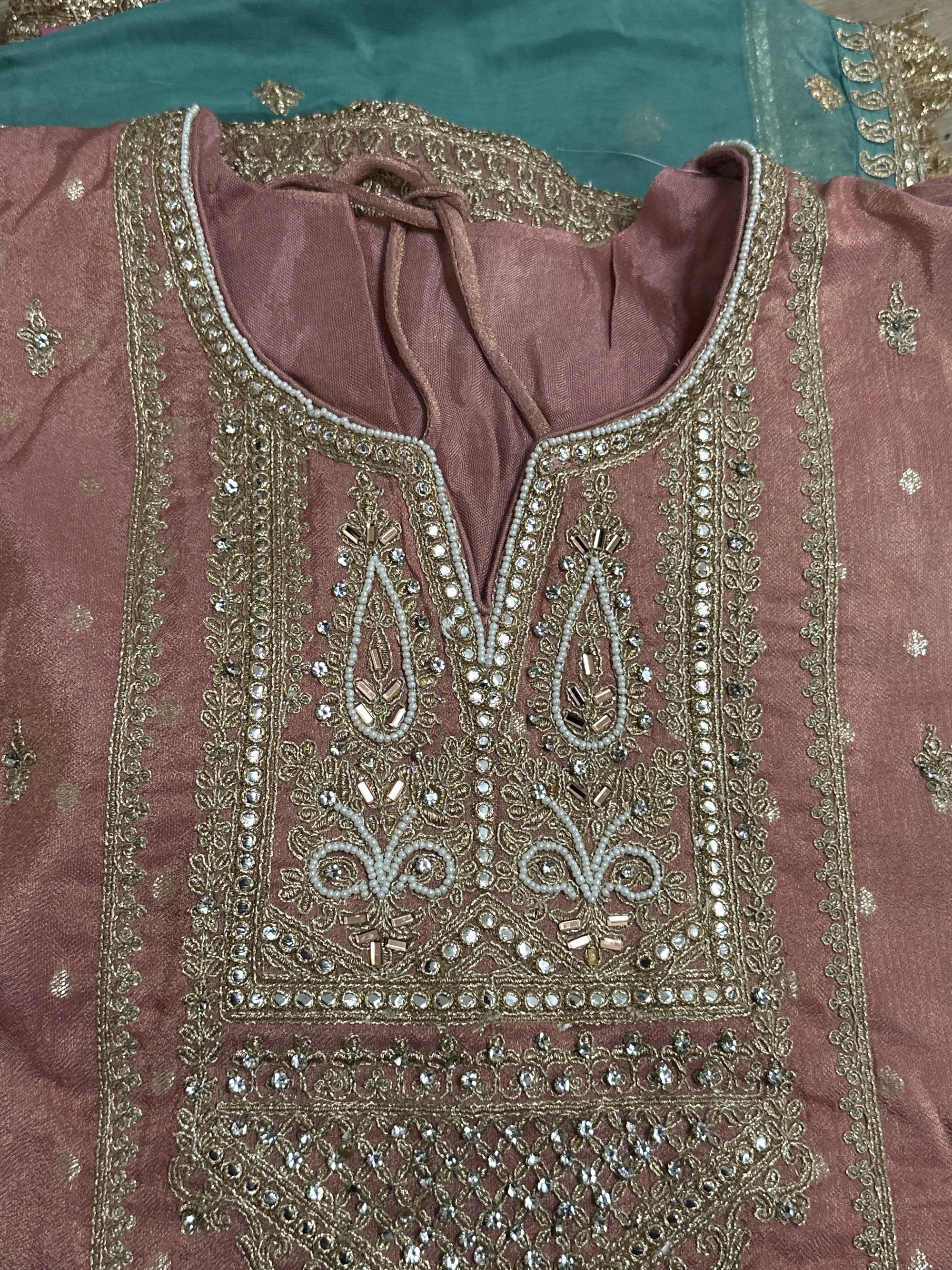 Shimmer Fabric Sharara Suit