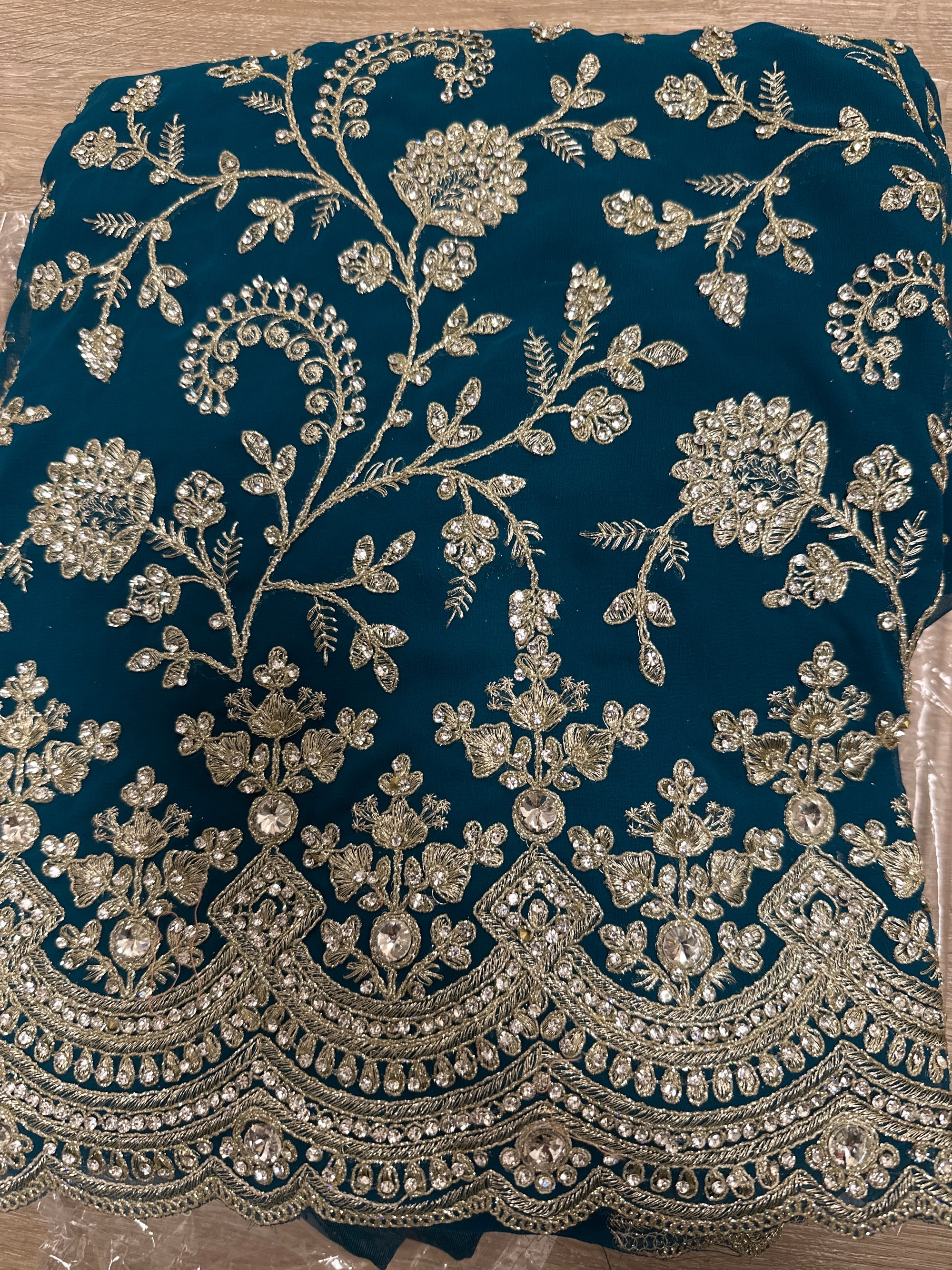 Beautiful Embroidered Unstitched Suit