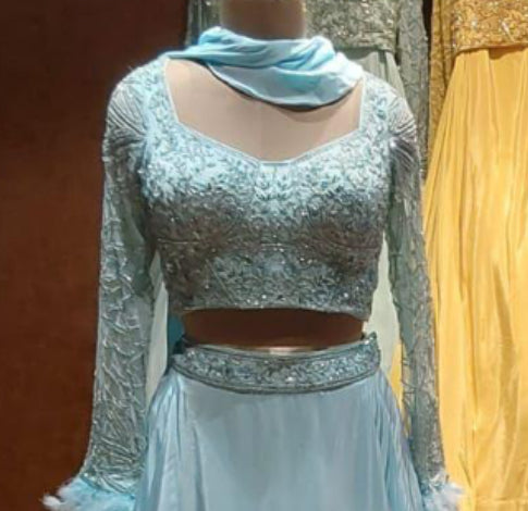 Stunning Feather Lehenga