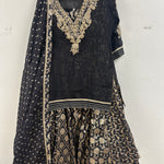 Lahori Gharara Attire with Blouse and Sheer Shirt