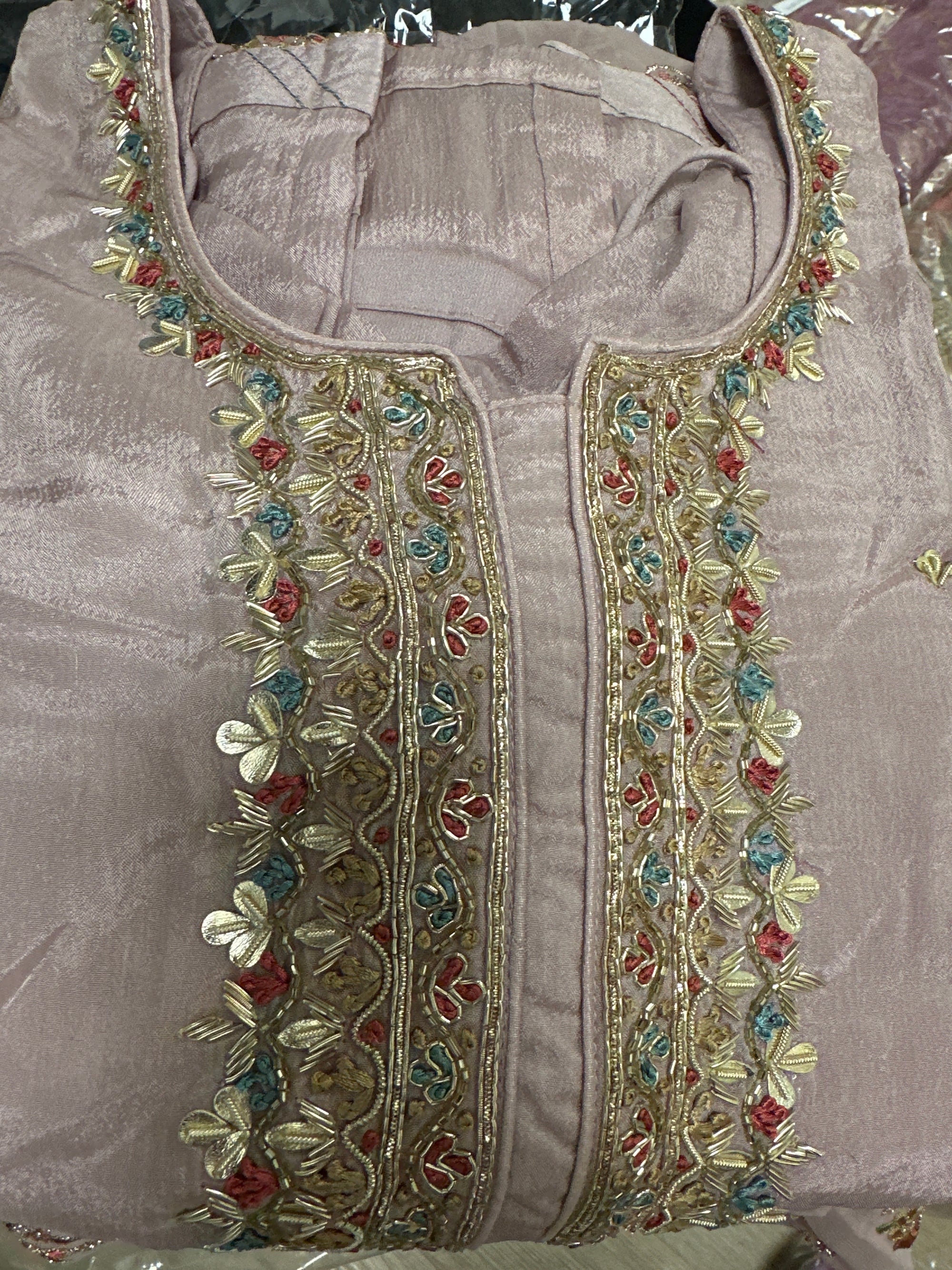 Stunning Sharara Leather Work Suit