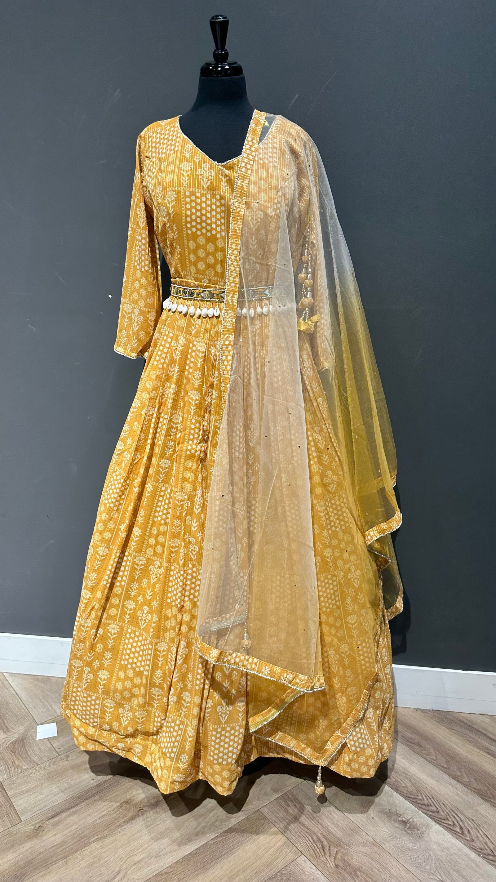 Printed Anarkali With Dupatta