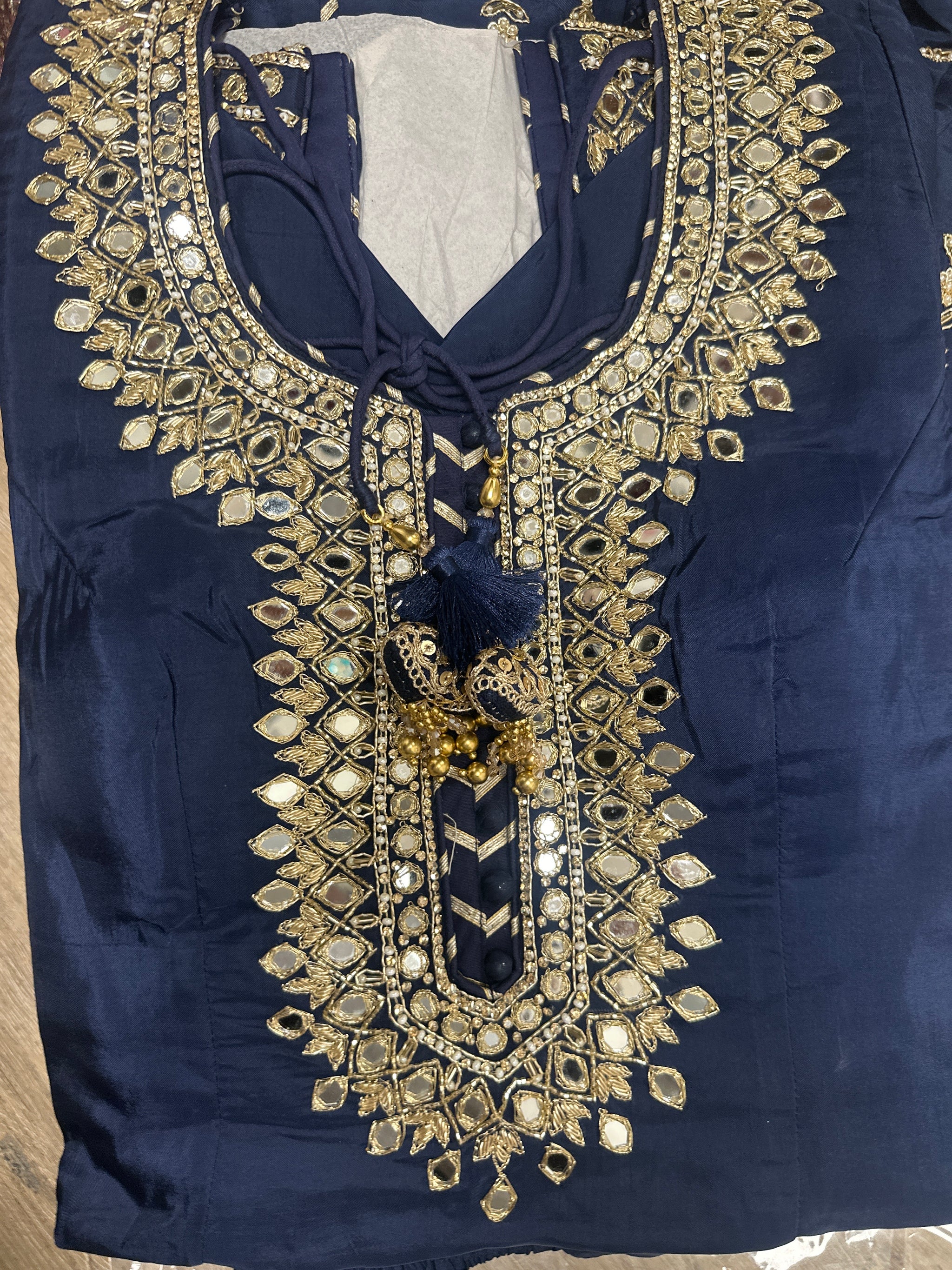 Mirror embroidery Gharara suit