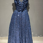 Modern Blue Sequin Gown: Contemporary Elegance
