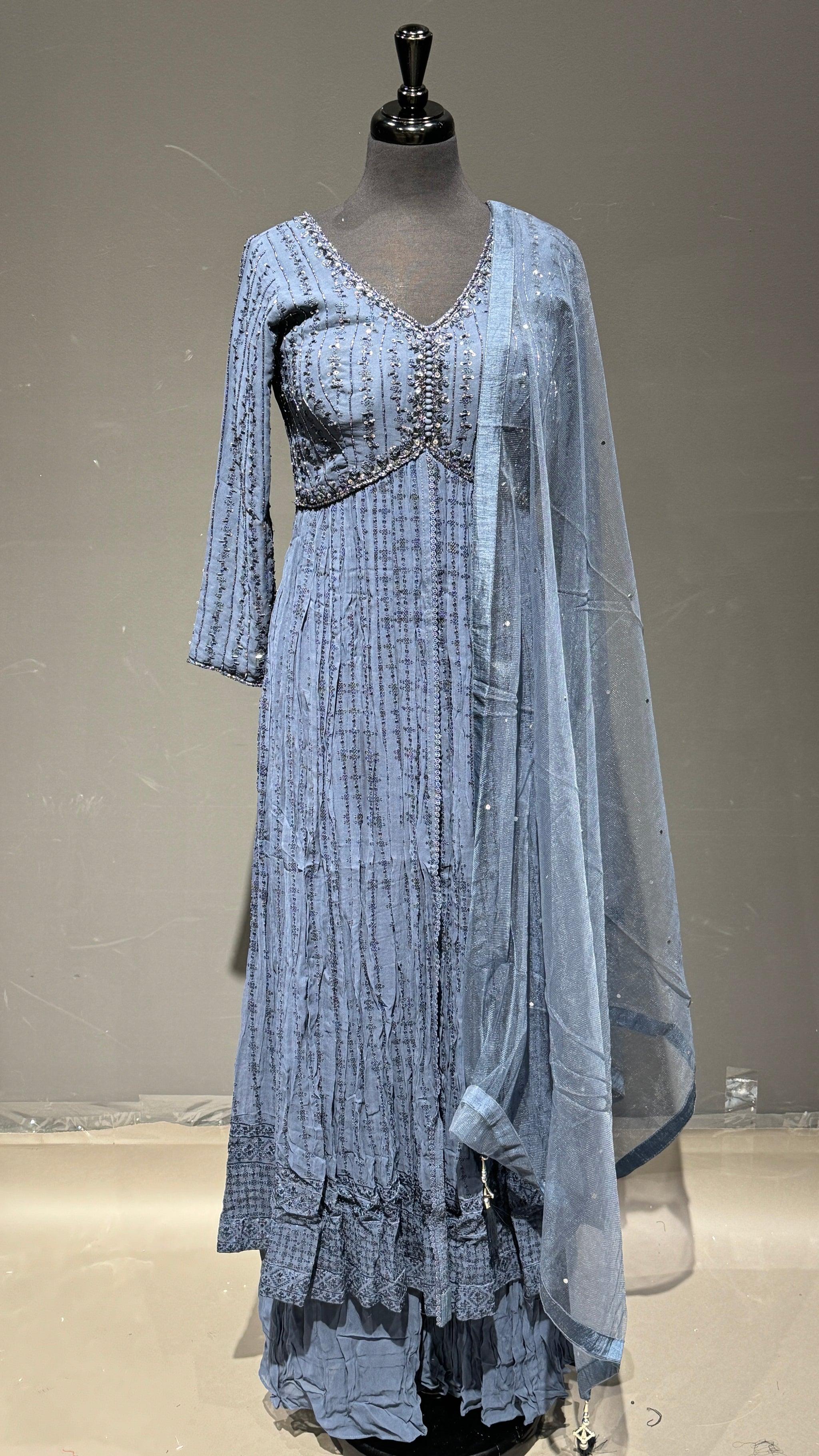 Long Anarkali with Sharara