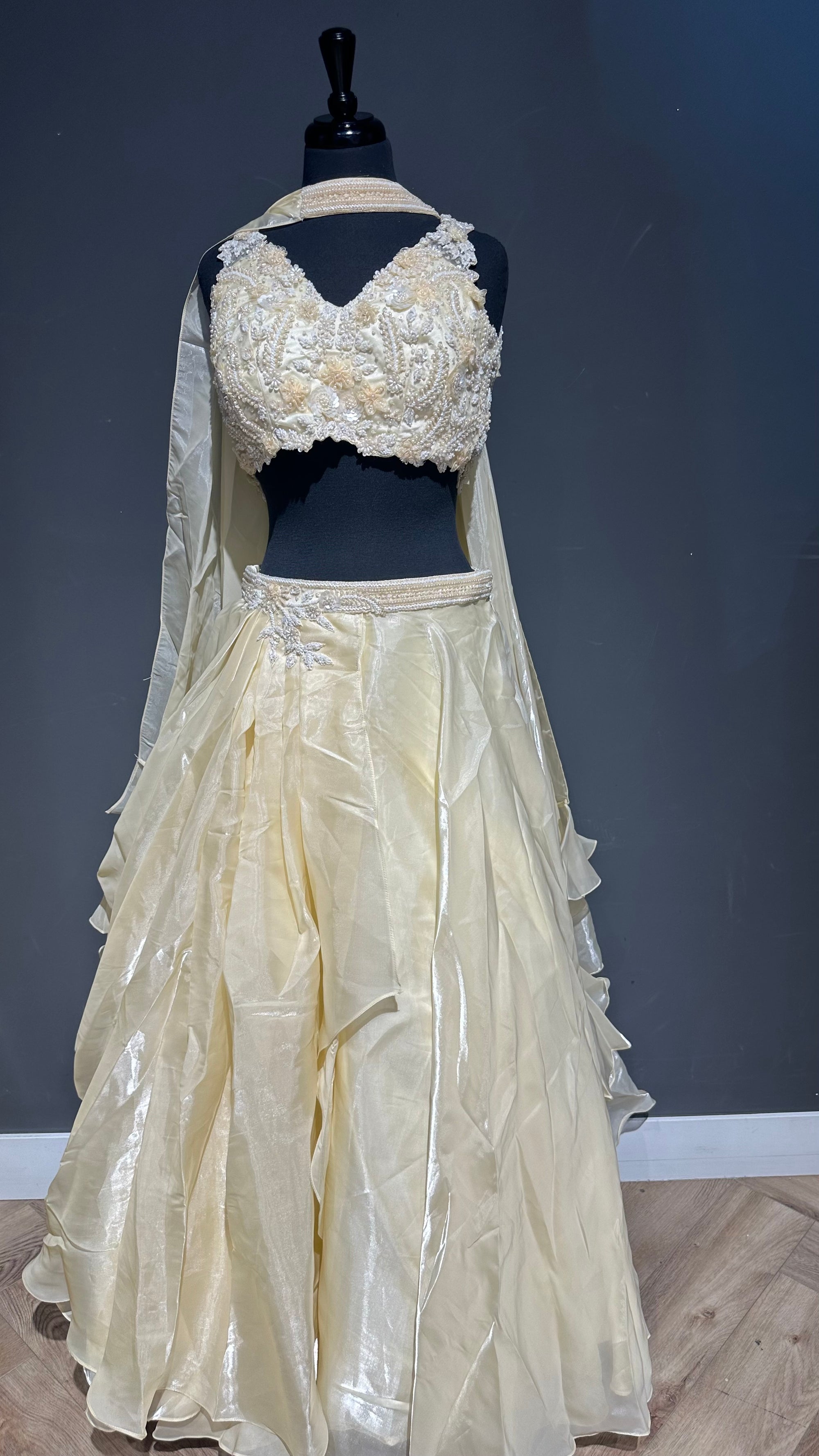 Ivory Lehenga Set