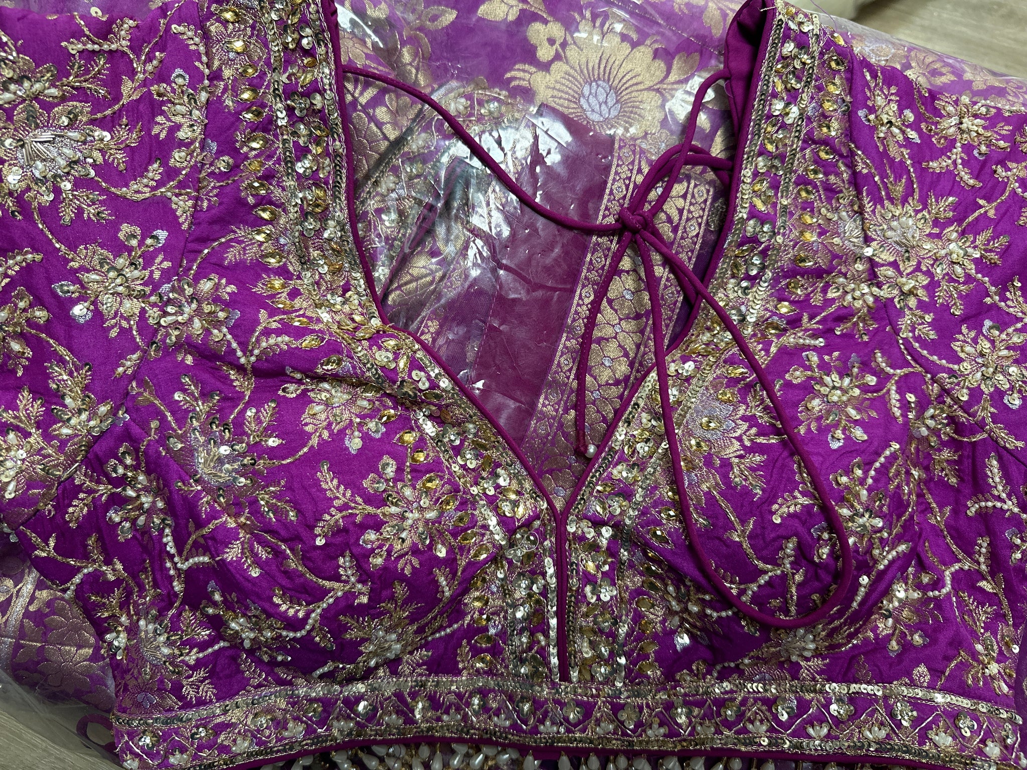 Banarasi Lehenga with Stonework Blouse