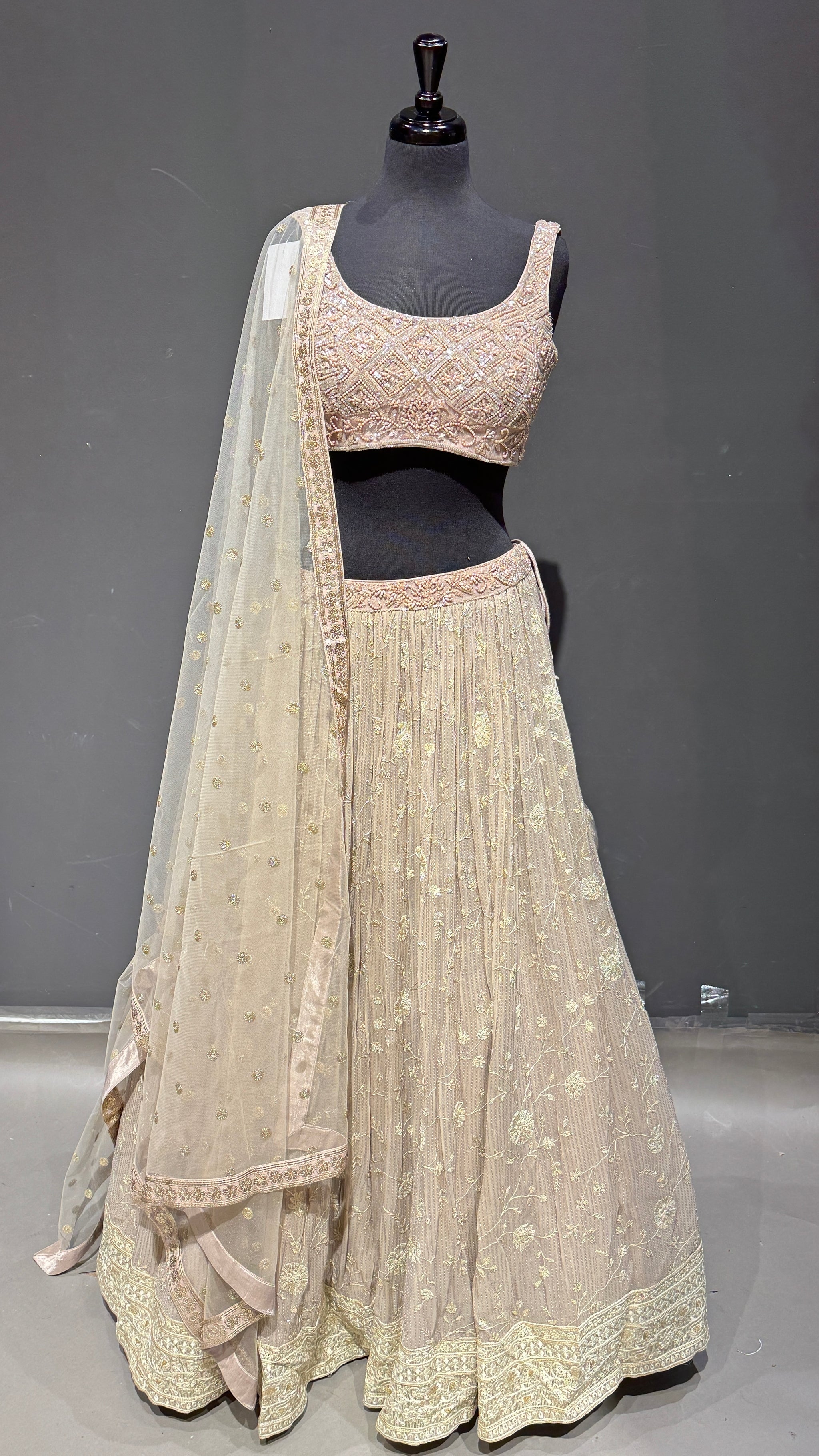 Purplish Grey Sequin Lehenga