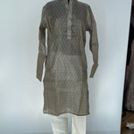 Printed silk kurta pajama