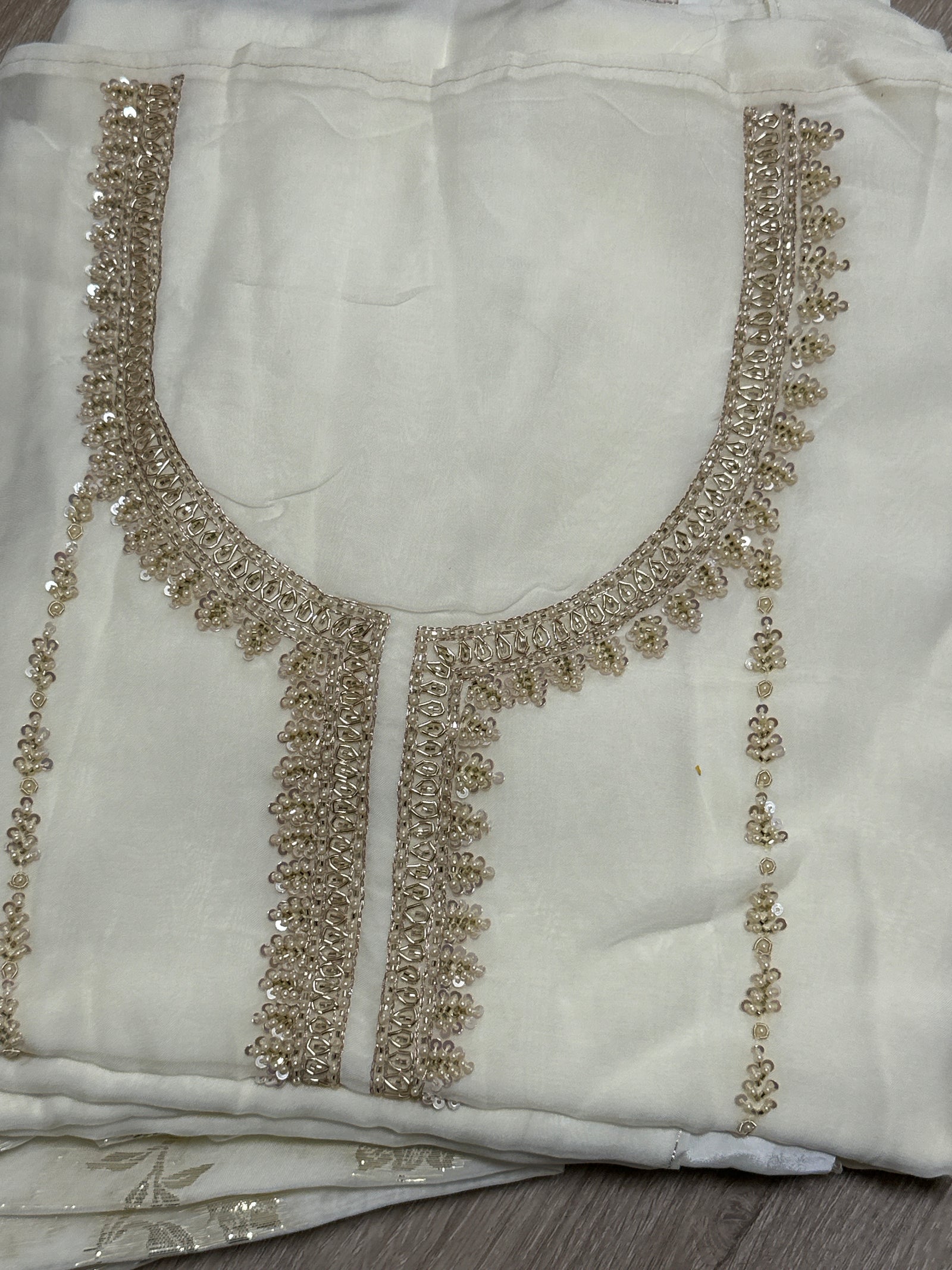 Pearl Embroidery Suit