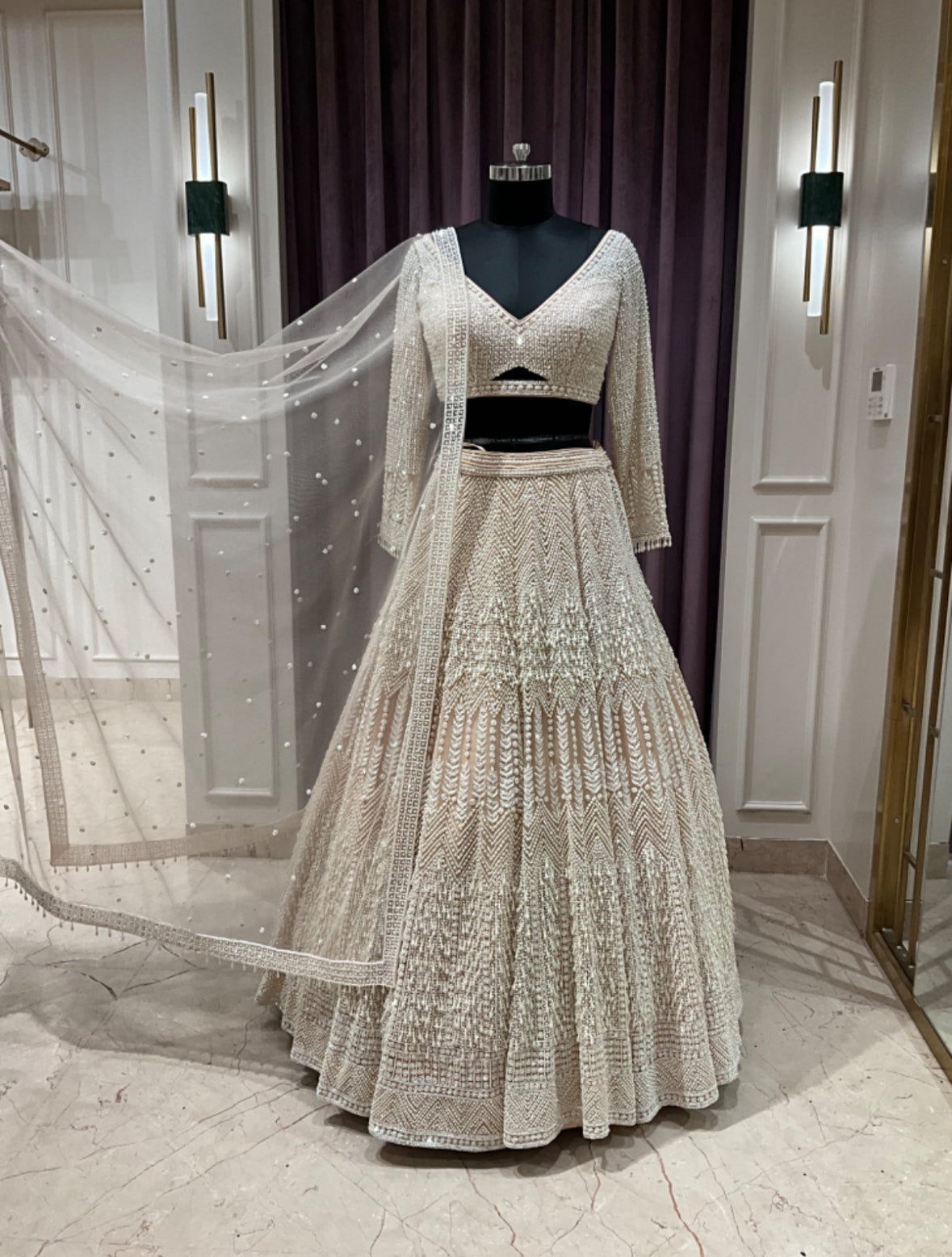 Pearl Embellished Lehenga