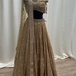 Off Shoulder Blouse with Banarsi lehenga