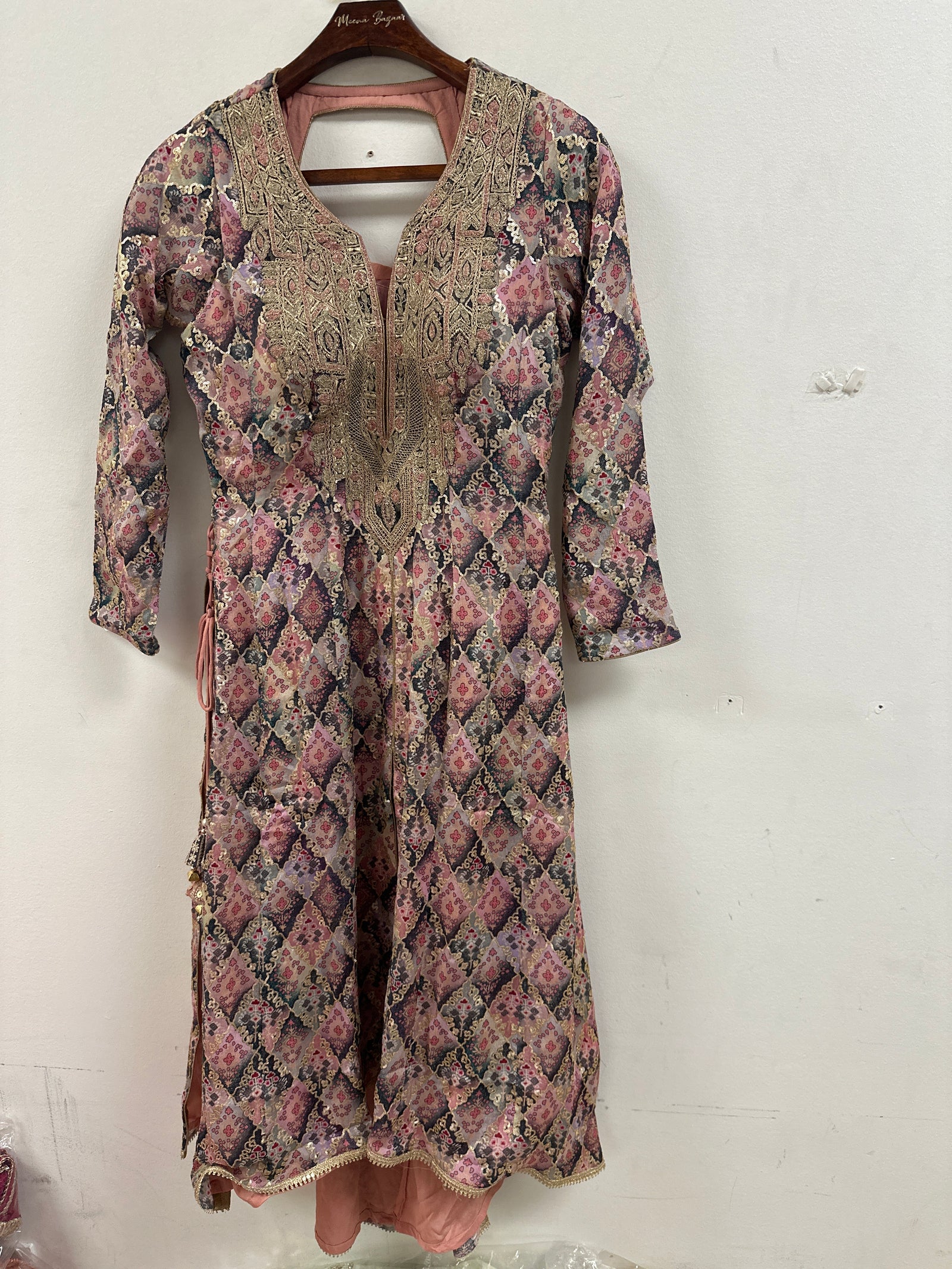 Printed Anarkali with Pants