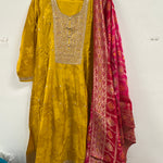 Banarasi Anarkali with Different Coloured Dupatta