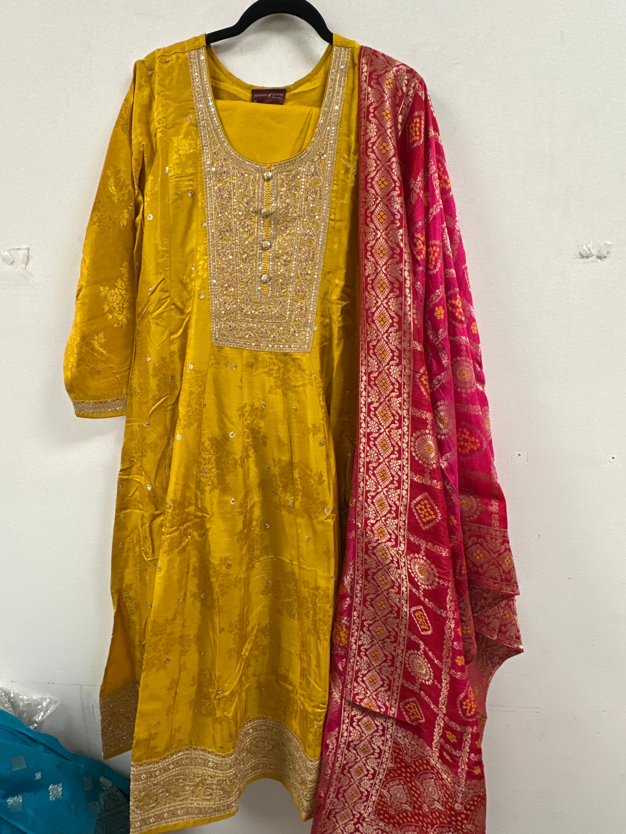 Banarasi Anarkali with Different Coloured Dupatta