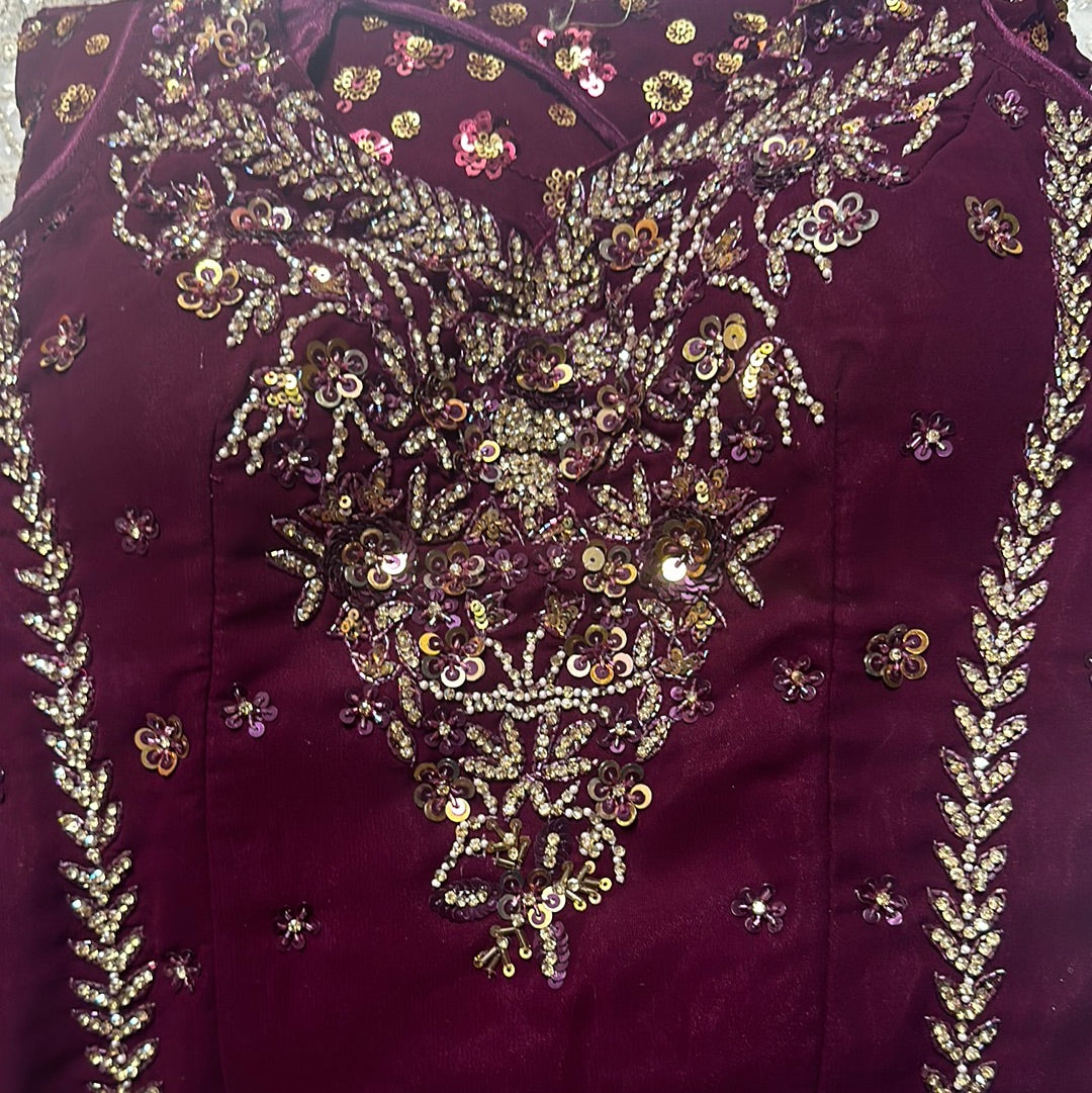 HEAVY NECK EMB Gharara Suit