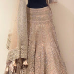 Peach sequence embroided Lehenga