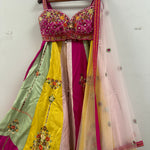 Beautiful Sangeet Lehenga with Floral Thread Embroidery