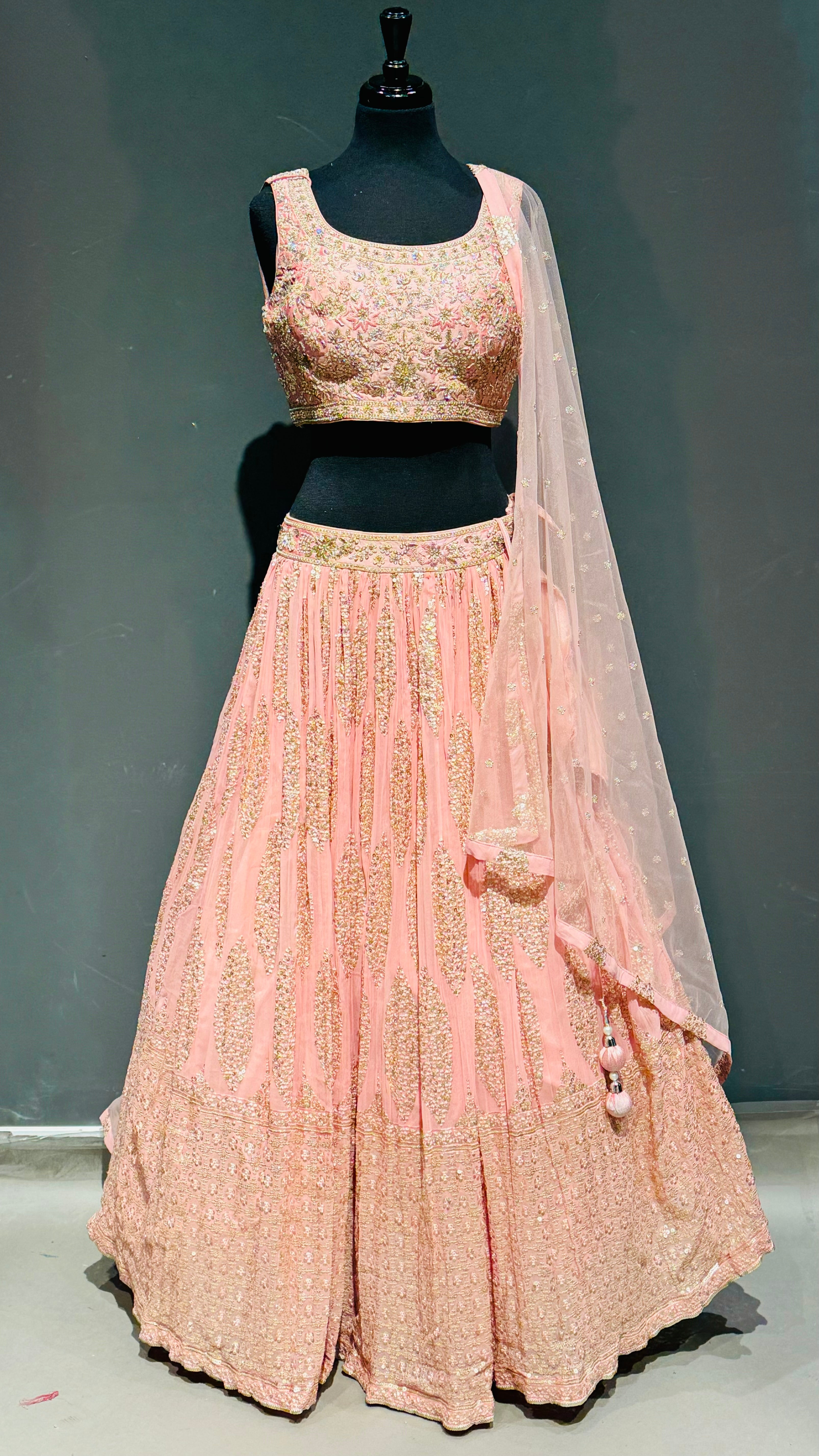 Shop Net Zari A Line Lehenga Choli Online : 210324 -