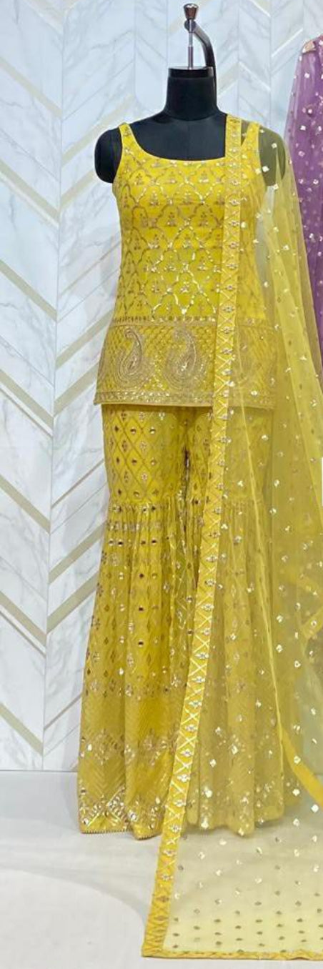 Enchanting sequence Gharara Suit