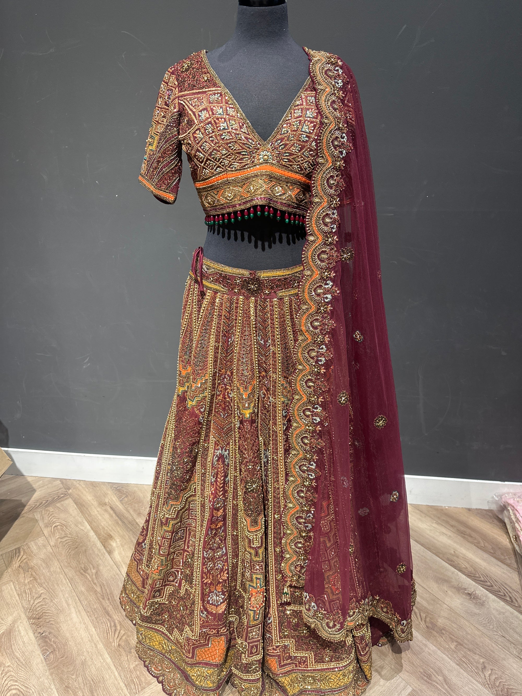 Exotic Bridal Lehenga with Double Dupatta