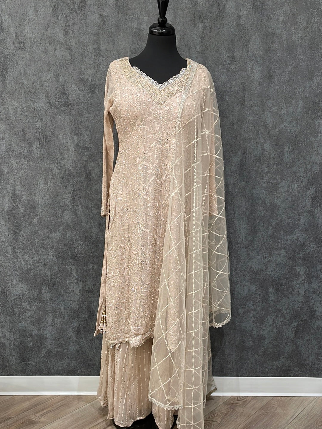 Elegant Double Shaded Sharara Suit